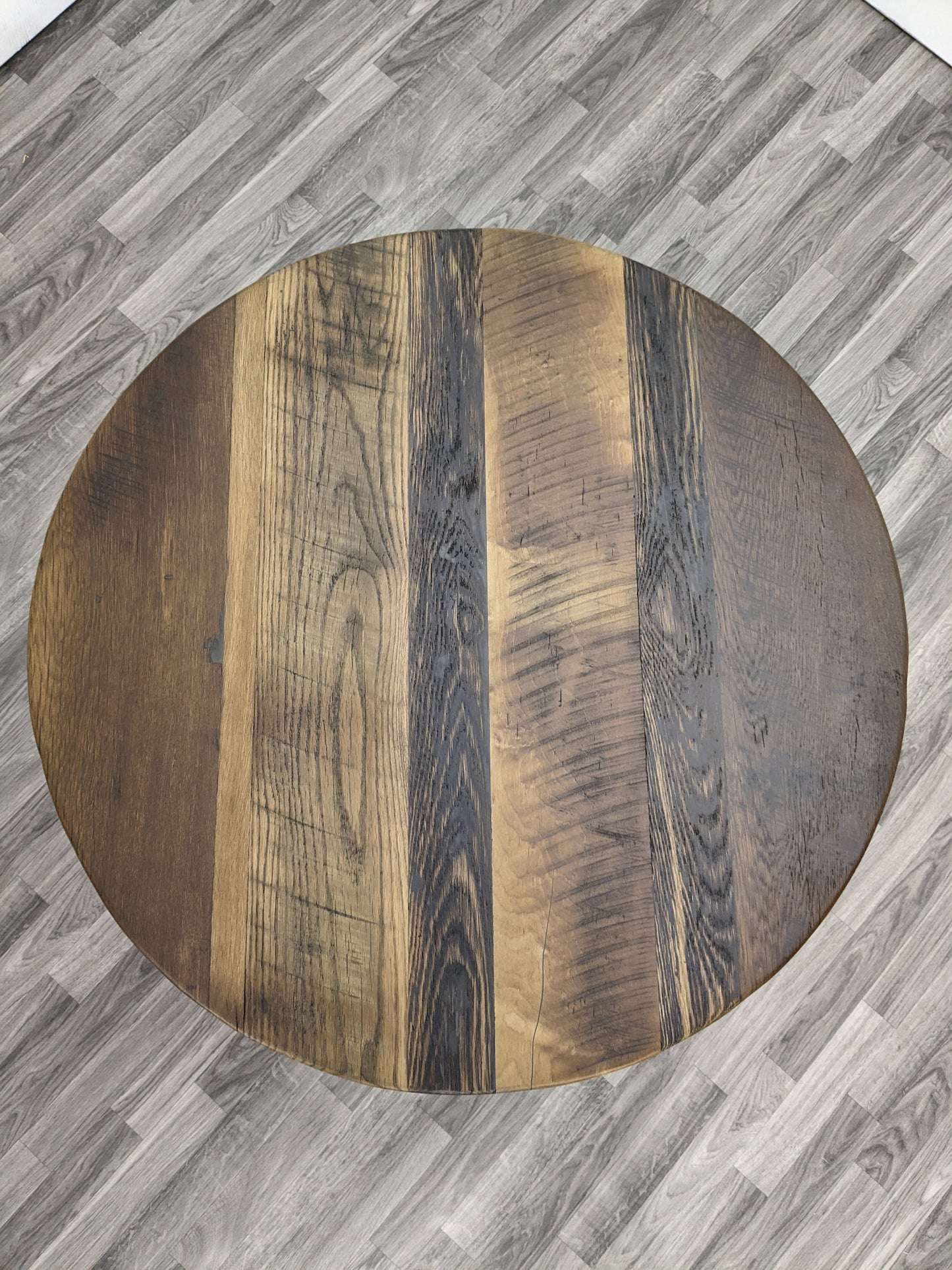 36" DIA Reclaimed Barnwood Pub Table / Coffee Table Top