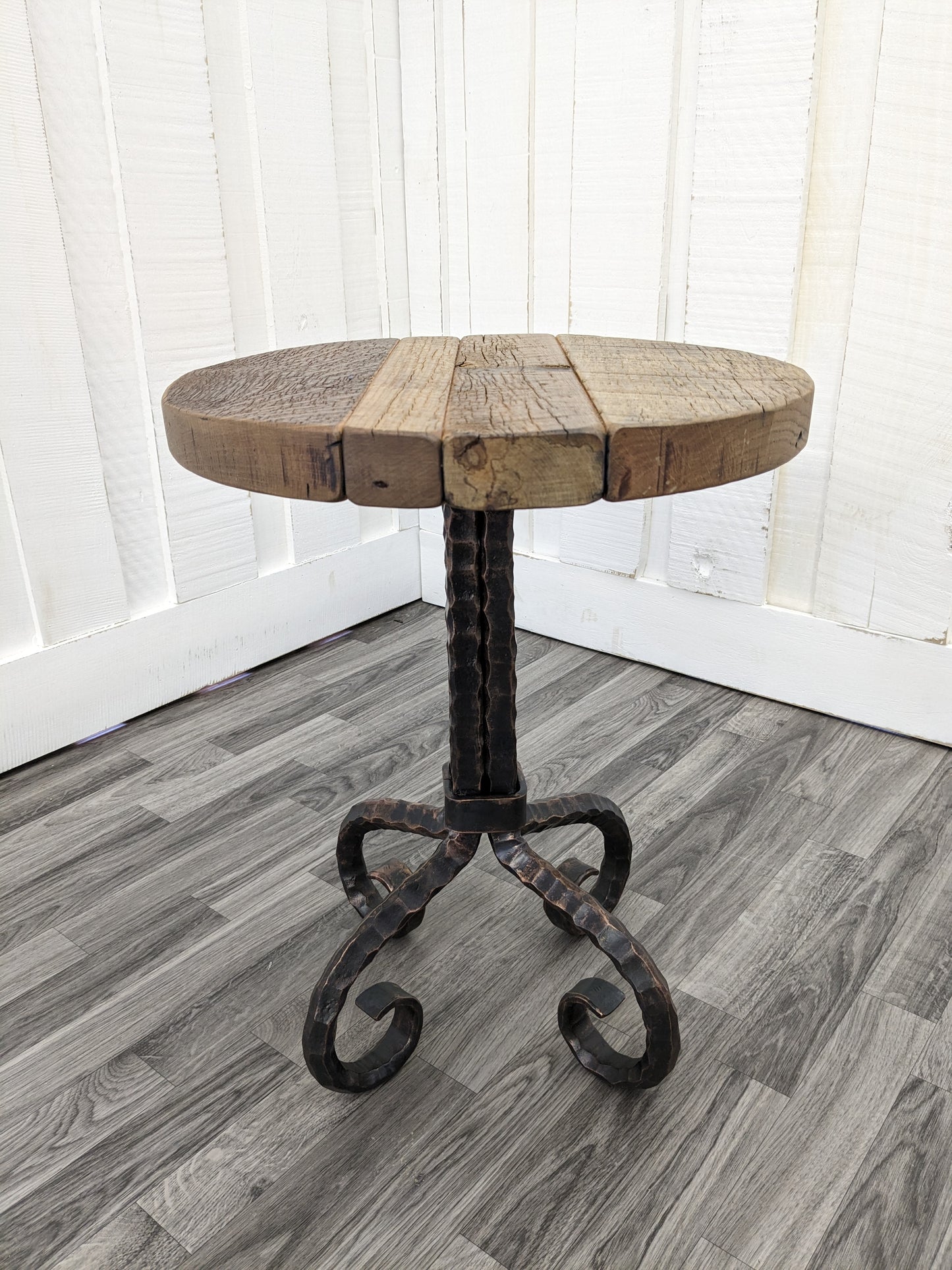 17" or 20" Reclaimed Barnwood Barstool Seat / Side Table Top